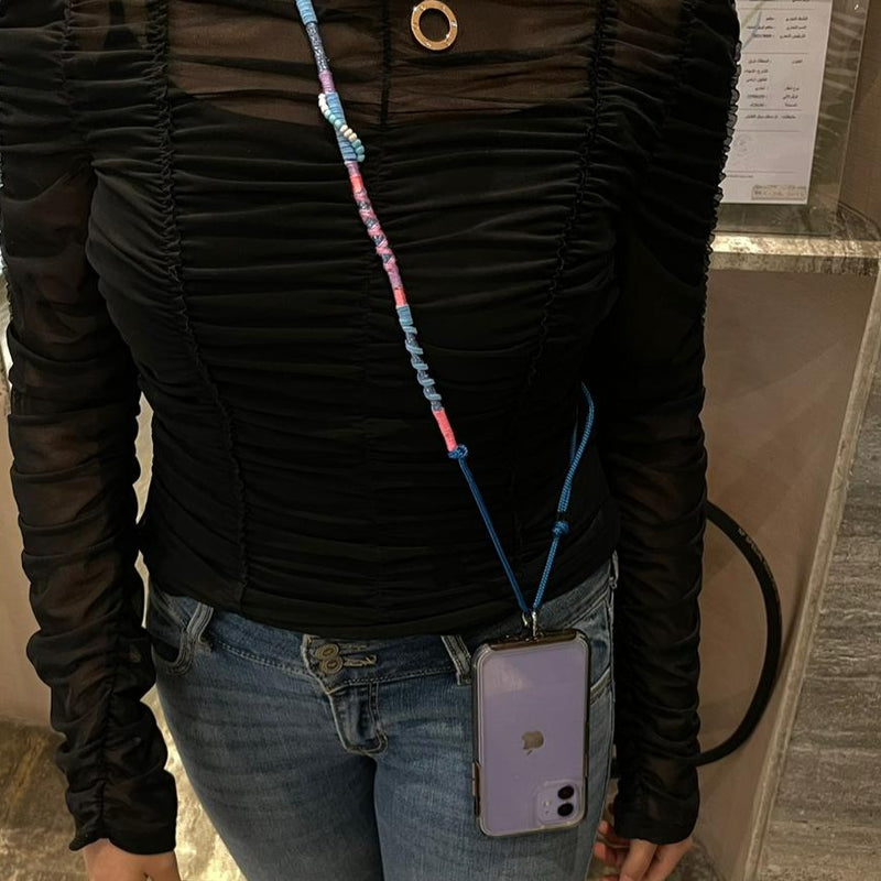 Happy-Nes - Easy Phone Strap - June Adjustable Strap - With or Without Case - خيط علاقة - صناعة يدوية تركية - يمكنكم اختيار مع كفر او بدون كفر فقط خيط علاقة