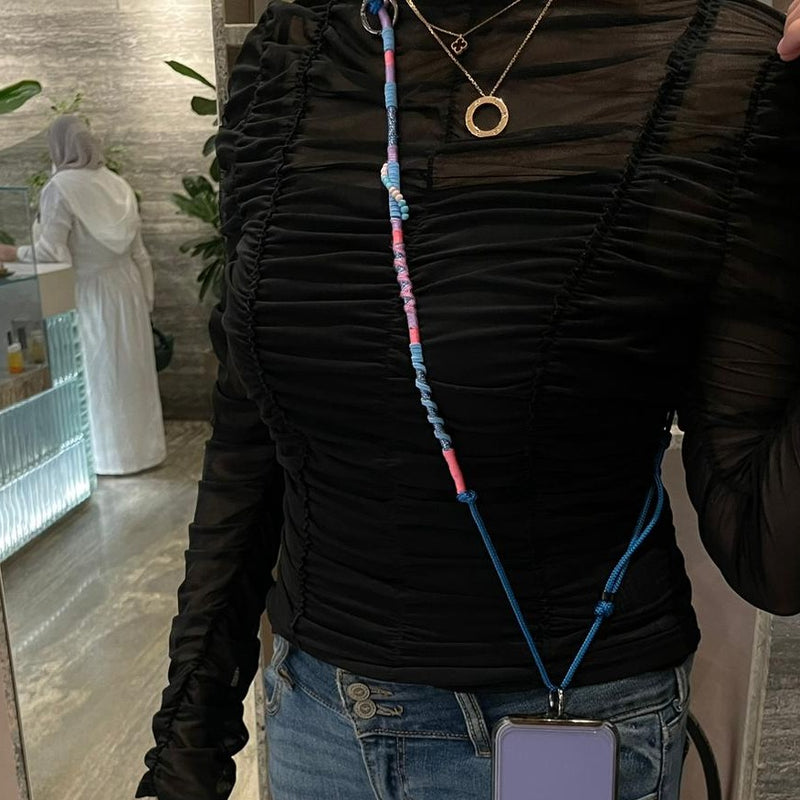 Happy-Nes - Easy Phone Strap - June Adjustable Strap - With or Without Case - خيط علاقة - صناعة يدوية تركية - يمكنكم اختيار مع كفر او بدون كفر فقط خيط علاقة