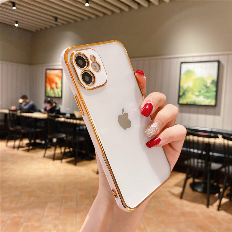 White Frame Case with Camera Lens Protection
