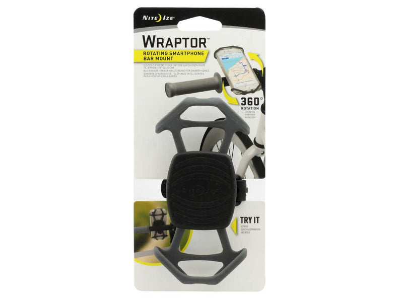 NiteIze Wraptor Rotating Smartphone Bar Mount - Grey - ستاند تثبيت للهاتف - لجميع الاجهزة