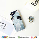 Light Blue - Black - Case With Ring - كفر مع مسكة خاتم