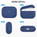 Ahastyle Silicone Case With Strap - Apple AirPods Pro 2/3 - Midnight Blue - كفر حماية مع ستراب - سماعة ابل ايربودز برو 3/2