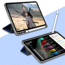 KAKU Leather Case with Pencil Slot for iPad - Dark Blue - كفر ايباد - ستاند - مع مكان للقلم