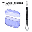 Ahastyle Transparent TPU Case - Apple AirPods Pro 2/3 - Purple - كفر حماية مع ستراب - سماعة ابل ايربودز برو3/2
