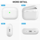 Ahastyle Silicone Case With Strap - Apple AirPods Pro 2/3 - White - كفر حماية مع ستراب - سماعة ابل ايربودز برو 3/2