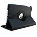 iPad Leather Case with 360 Degree Rotating Stand - iPad mini 6 - 2021 - Black - كفر حماية ايباد مع ستاند
