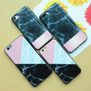 Three Quarter Black Marble and Pink Case