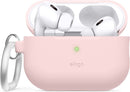 Elago AirPods Pro2/3Silicone Hang Case - Pink - كفر حماية سماعة ابل ايربودز برو 2/3 - ايلاقو - مع ميدالية علاقة