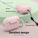 Elago AirPods Pro2/3Silicone Hang Case - Pink - كفر حماية سماعة ابل ايربودز برو 2/3 - ايلاقو - مع ميدالية علاقة