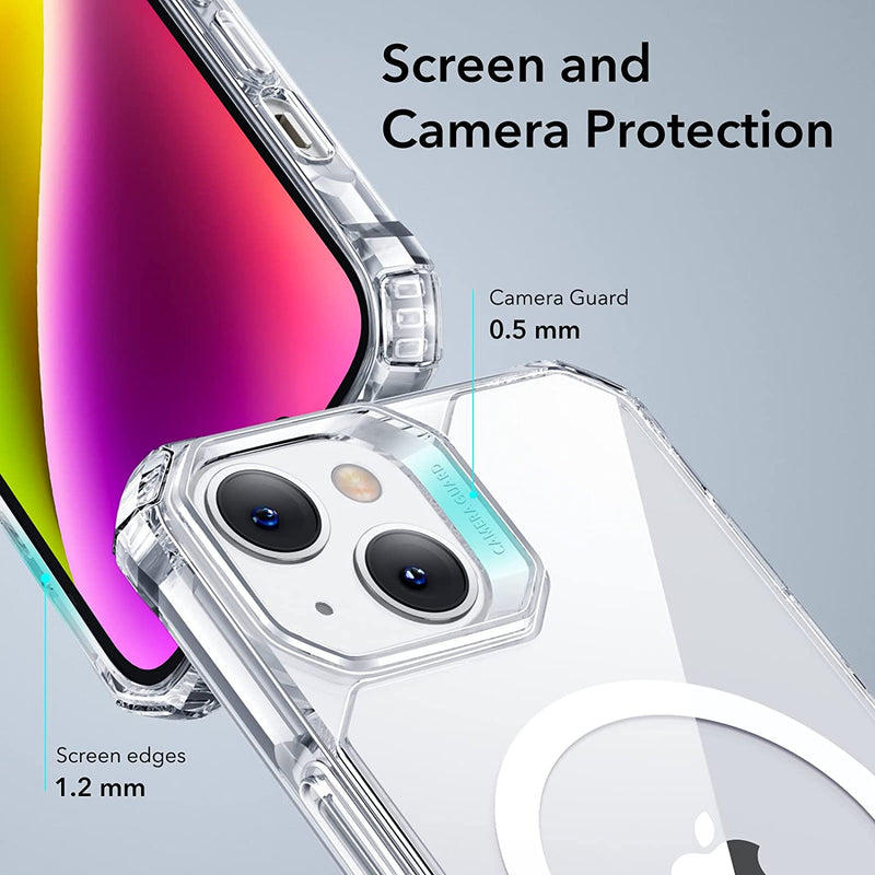 ESR Air Armor with HaloLock Ring Clear MagSafe Case iPhone 14/14 Plus/14 Pro/14 Pro Max [V] - كفر حماية - ضد الصدمات - إي إس آر - ماق سيف