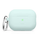 Elago AirPods Pro 2/3 Silicone Hang Case - Mint - كفر حماية سماعة ابل ايربودز برو 3/2 - ايلاقو - مع ميدالية علاقة