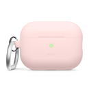 Elago AirPods Pro2/3Silicone Hang Case - Pink - كفر حماية سماعة ابل ايربودز برو 2/3 - ايلاقو - مع ميدالية علاقة
