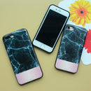 Three Quarter Black Marble and Pink Case