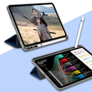 KAKU Leather Case with Pencil Slot for iPad - Black - كفر ايباد -ستاند - مع مكان للقلم