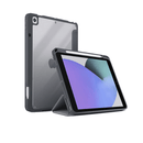 Uniq Moven Antimicrobial Case for iPad 7/8/9 - 10.2"/ 10.5" - Charcoal Gray [B] - كفر ايباد - يونيك - حماية عالية - أكثر من وضعيه للأستاند - مع مكان للقلم