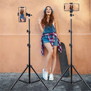 Foldable Universal Mobile Tripod Stand - Adjustable 360 Rotating iPhone Floor Stand - 4.7" to 12.9" [H] ستاند عالي - لجميع انواع الهواتف